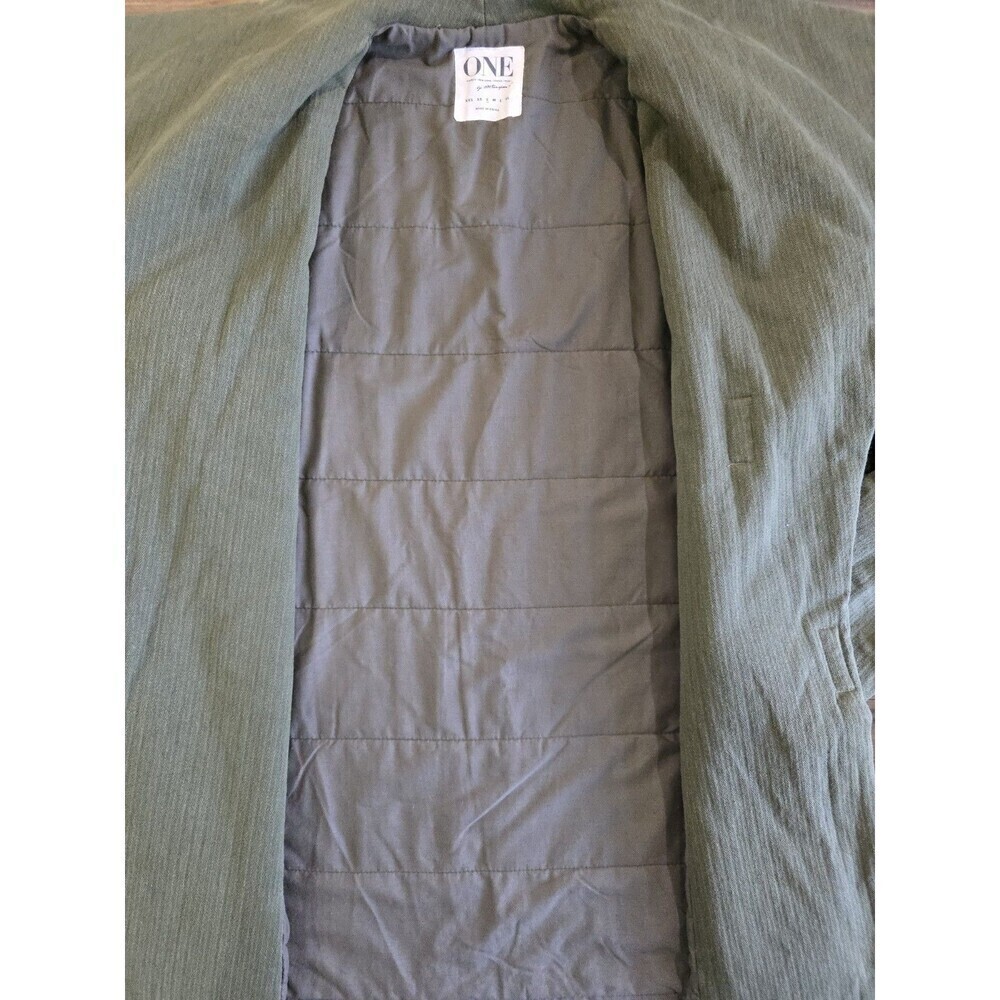 One Teaspoon Chapman Sailor Coat Womens Small Olive Green Oversized Long Duster - Picture 13 of 14